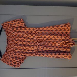 SPEECHLESS Diamond Print Off The Shoulder Woven Romper